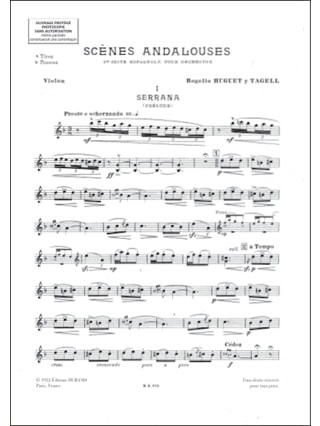 Scene Andalouse Trio - Y Tagell Rogelio Huguet - Partition